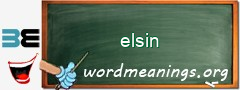 WordMeaning blackboard for elsin